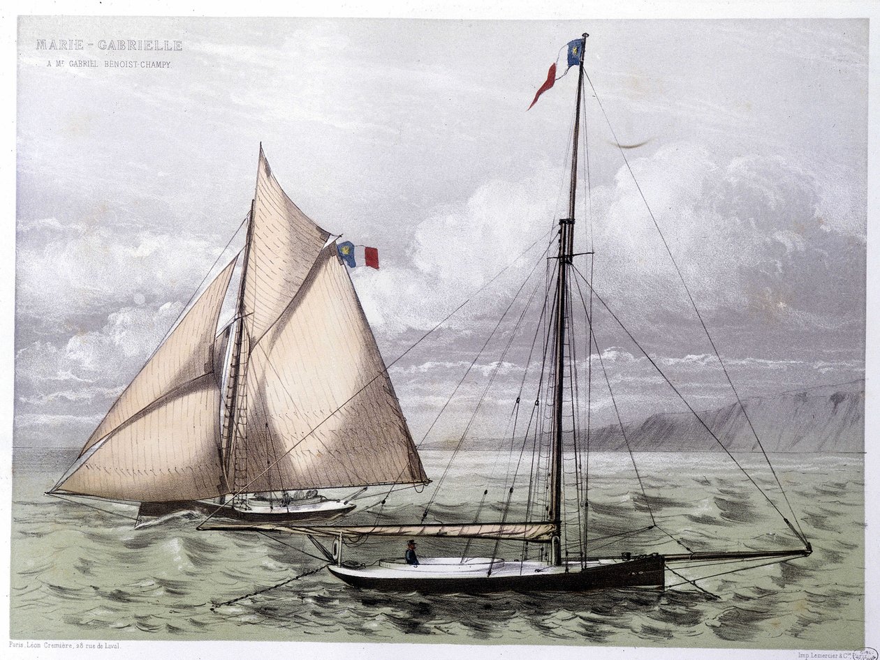 Le yacht Marie Gabrielle - in “” Le Centaure””” بواسطة فنان غير معروف