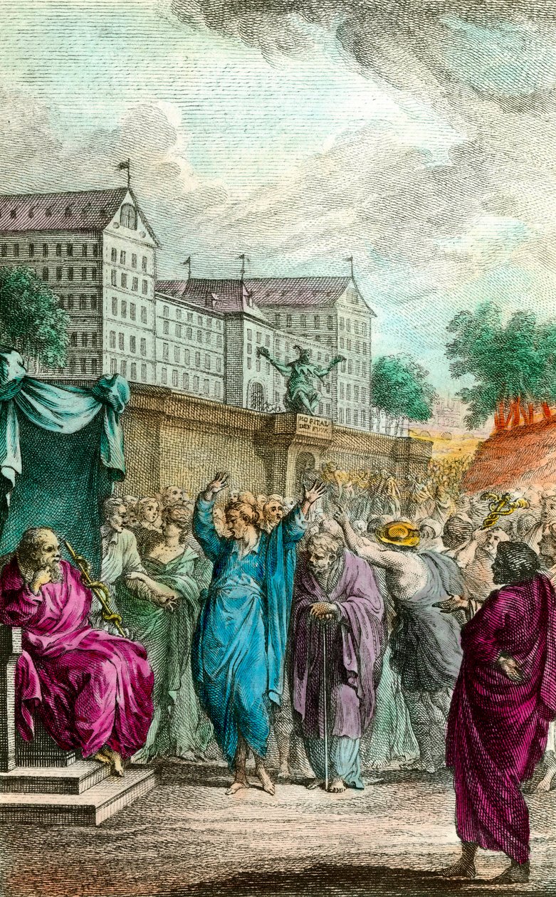 L'hopital des fools رسم توضيحي من مراسلة "L'hopital des fools" بقلم ويليام (غيوم) والش (1663-1708) مع ألكسندر بوب (1688-1744) بواسطة فنان غير معروف