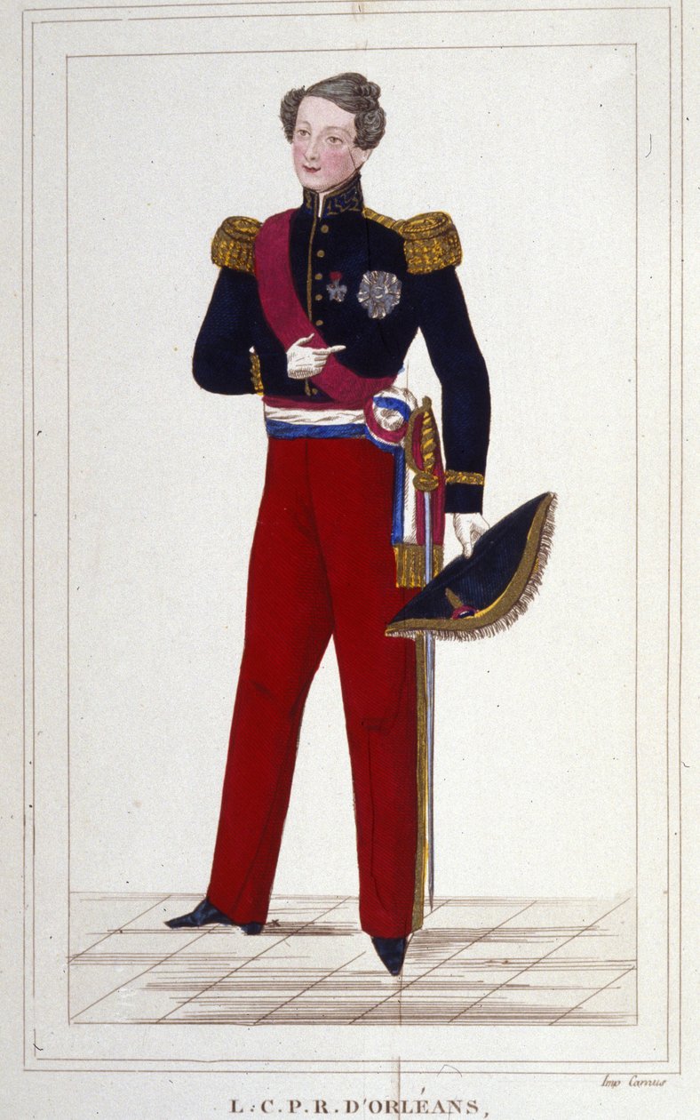 لويس تشارلز فيليب دورليان ، دوق نيمور. الأمير الفرنسي (1814 إلى 1896) ، ابن الملك لويس فيليب (لويس فيليب) الأول. نقش من عام 1850 بواسطة فنان غير معروف