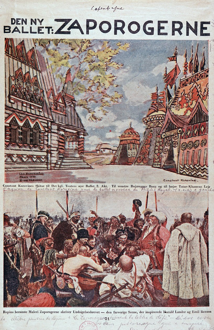 Lyric Theatre: The Zaporogues (Zaporogerne) - Opera Bibl. بواسطة فنان غير معروف