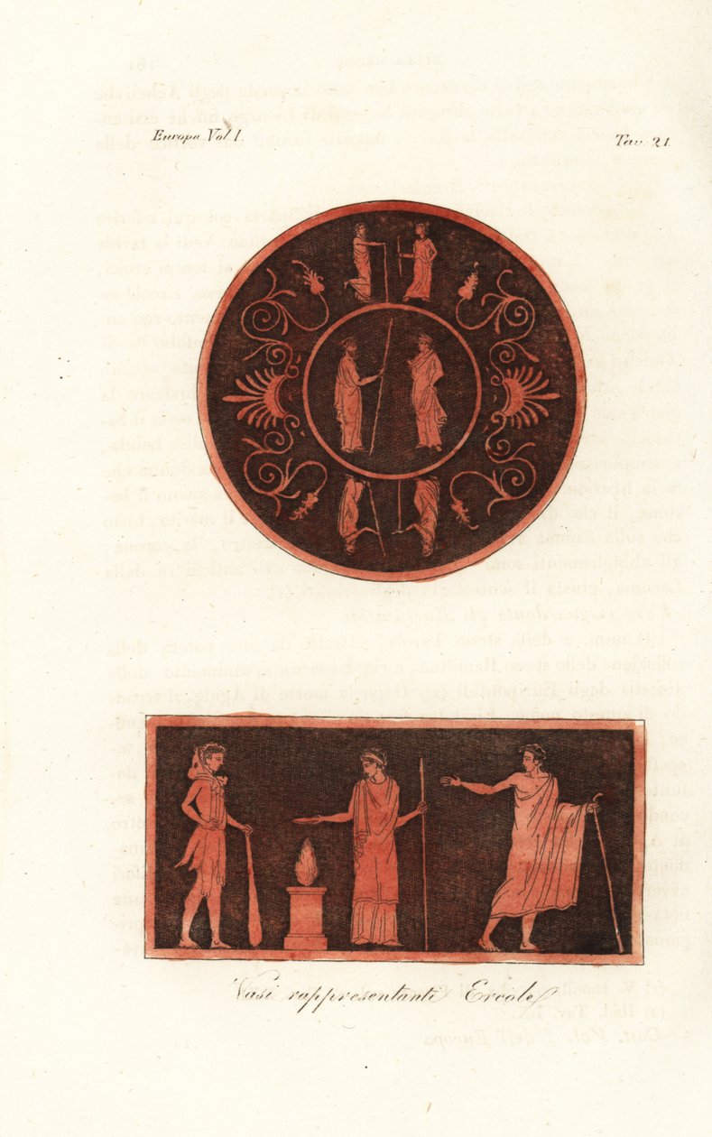 Lysander و Agesilaus II of Sparta (أعلى) و Hercules في lionskin مع هراوة في تضحية مع Deiphobus ، ملك Amiclea في Laconia ، وزوجته (أسفل) بواسطة فنان غير معروف
