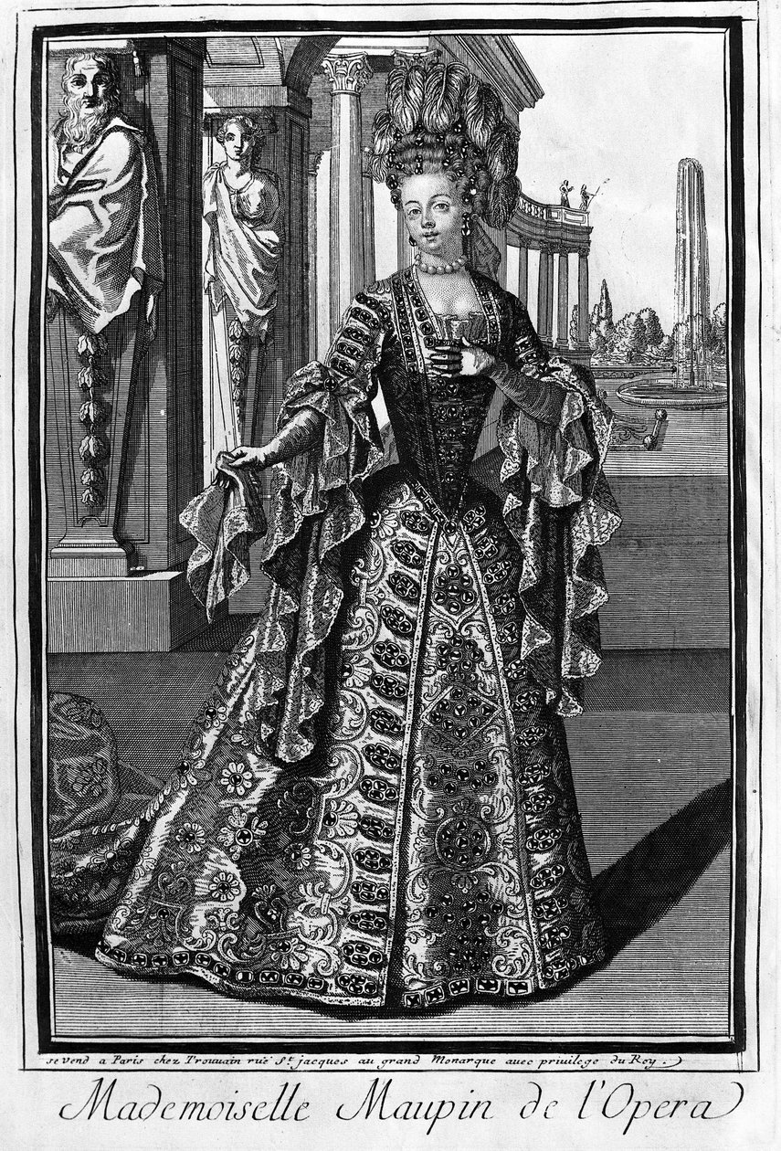 مدموزيل موبين (1670-1707) ، مغنية فرنسية. بواسطة فنان غير معروف