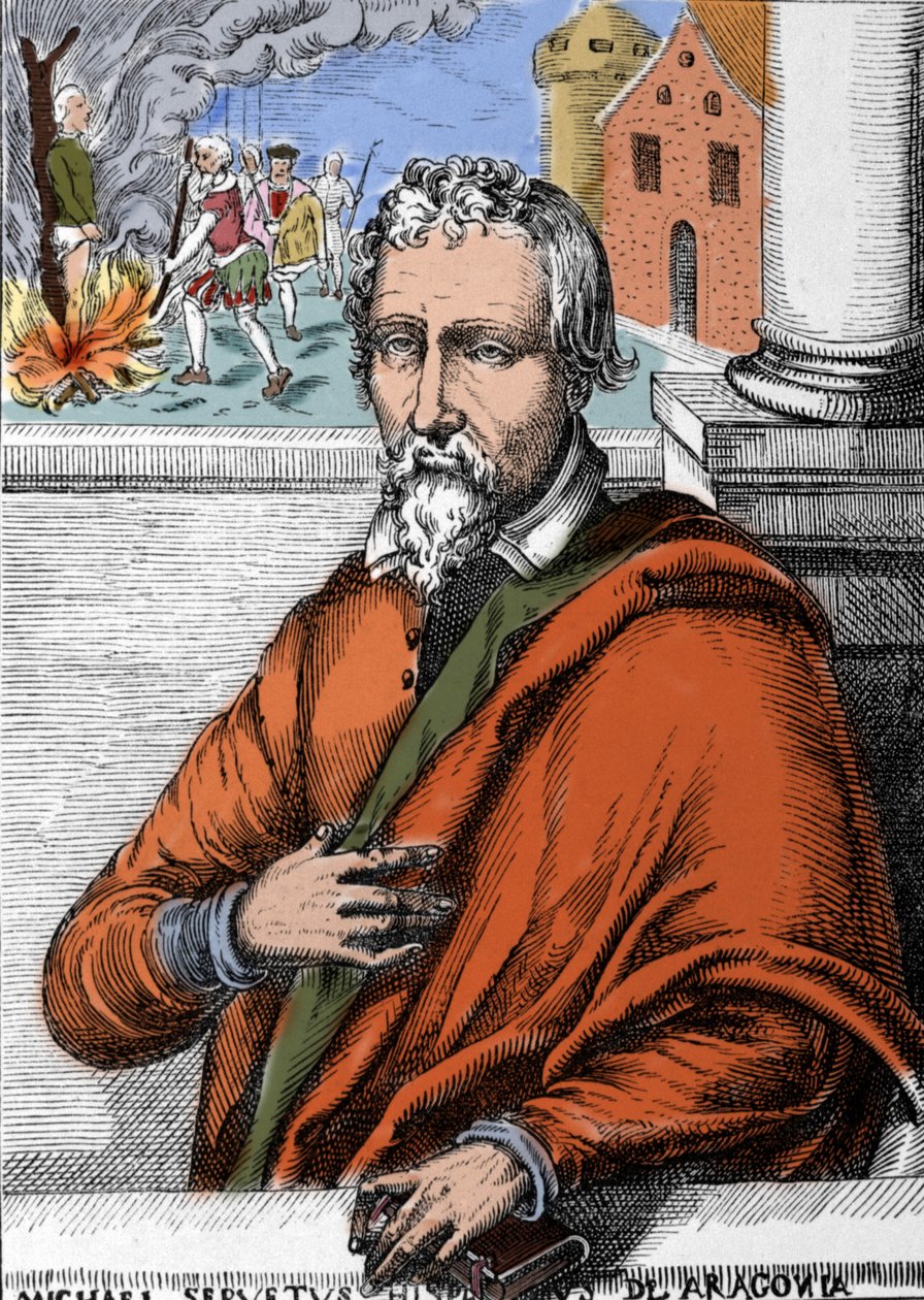 ميشيل سيرفيت (ميشيل دي فيلانويفا) (1511-1553) ، طبيب وعالم لاهوت إسباني. نقش بواسطة فنان غير معروف