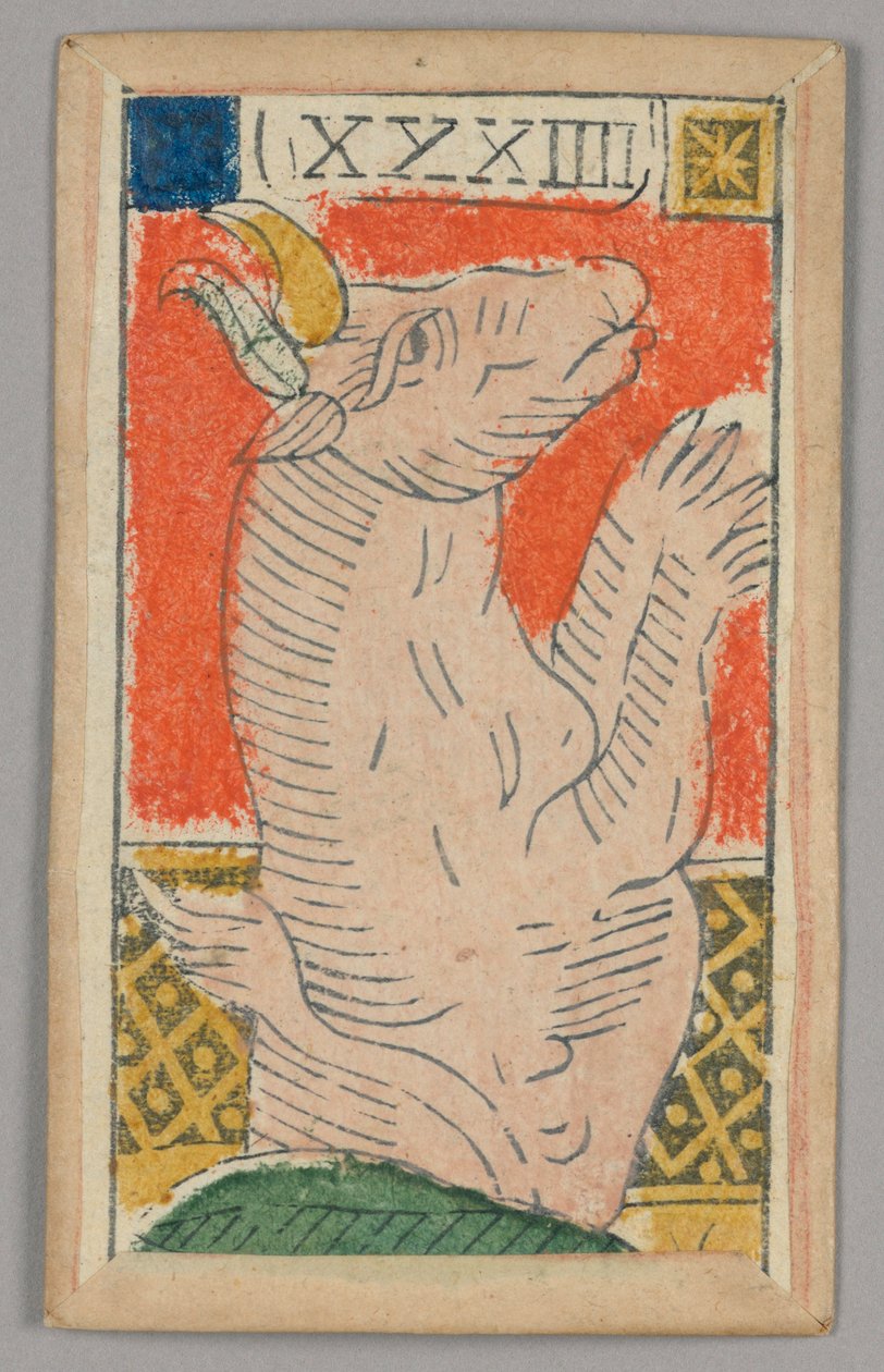 بطاقة لعب Minchiate (Tarot) بواسطة فنان غير معروف