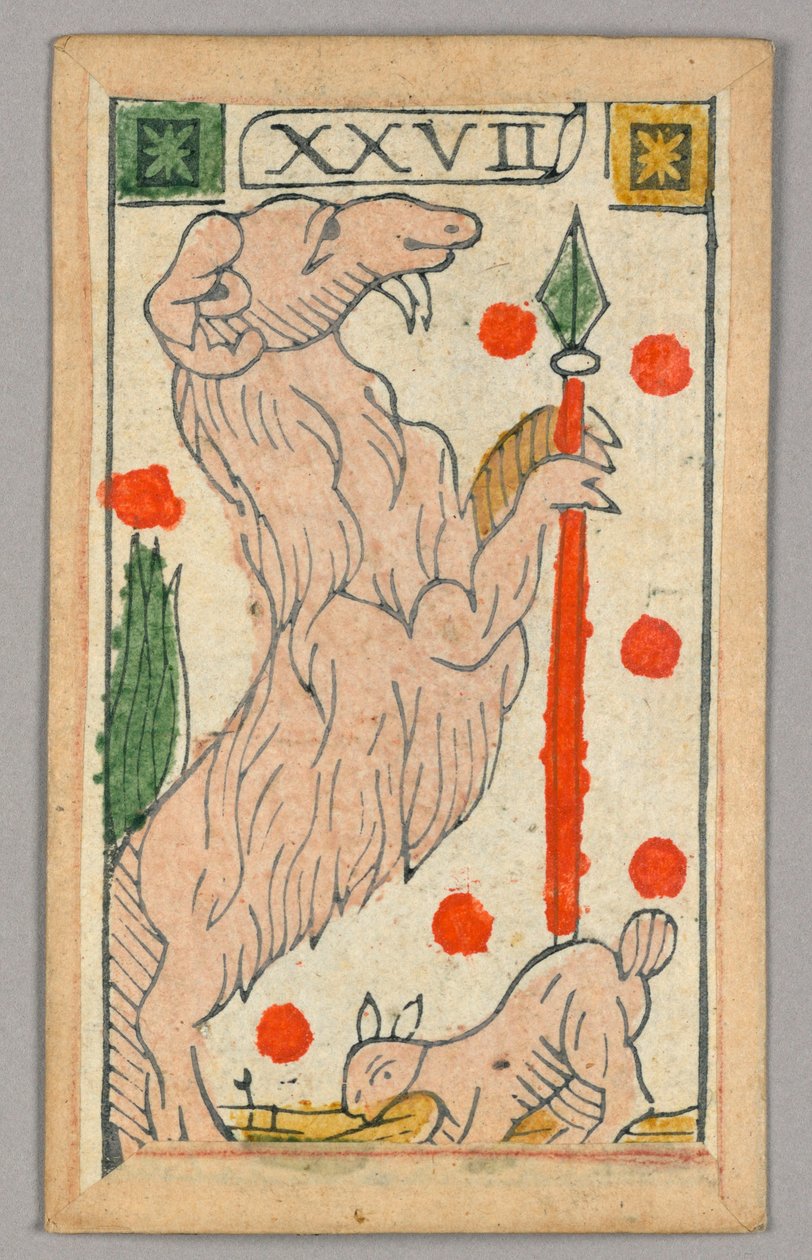 بطاقة لعب Minchiate (Tarot) بواسطة فنان غير معروف