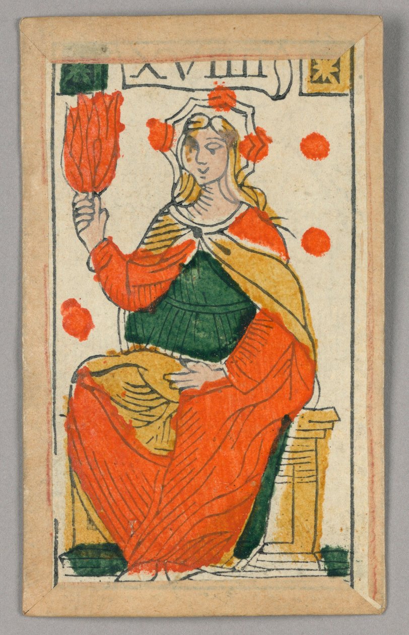 بطاقة لعب Minchiate (Tarot) بواسطة فنان غير معروف