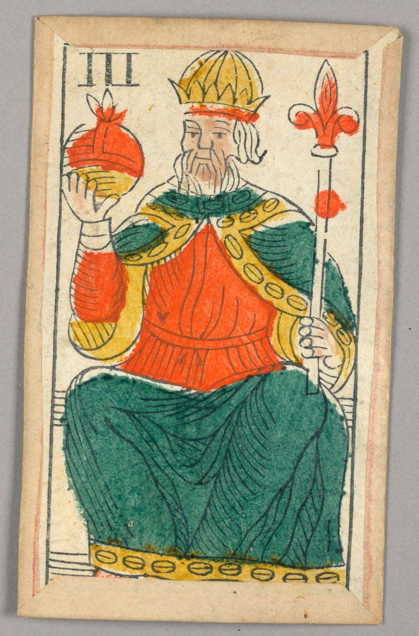بطاقة لعب Minchiate (Tarot) بواسطة فنان غير معروف