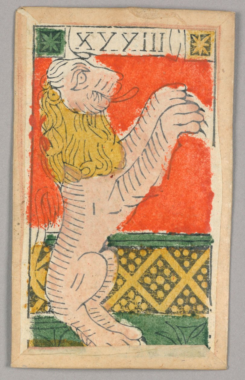 بطاقة لعب Minchiate (Tarot) بواسطة فنان غير معروف