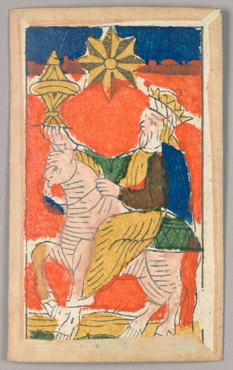 بطاقة لعب Minchiate (Tarot) بواسطة فنان غير معروف