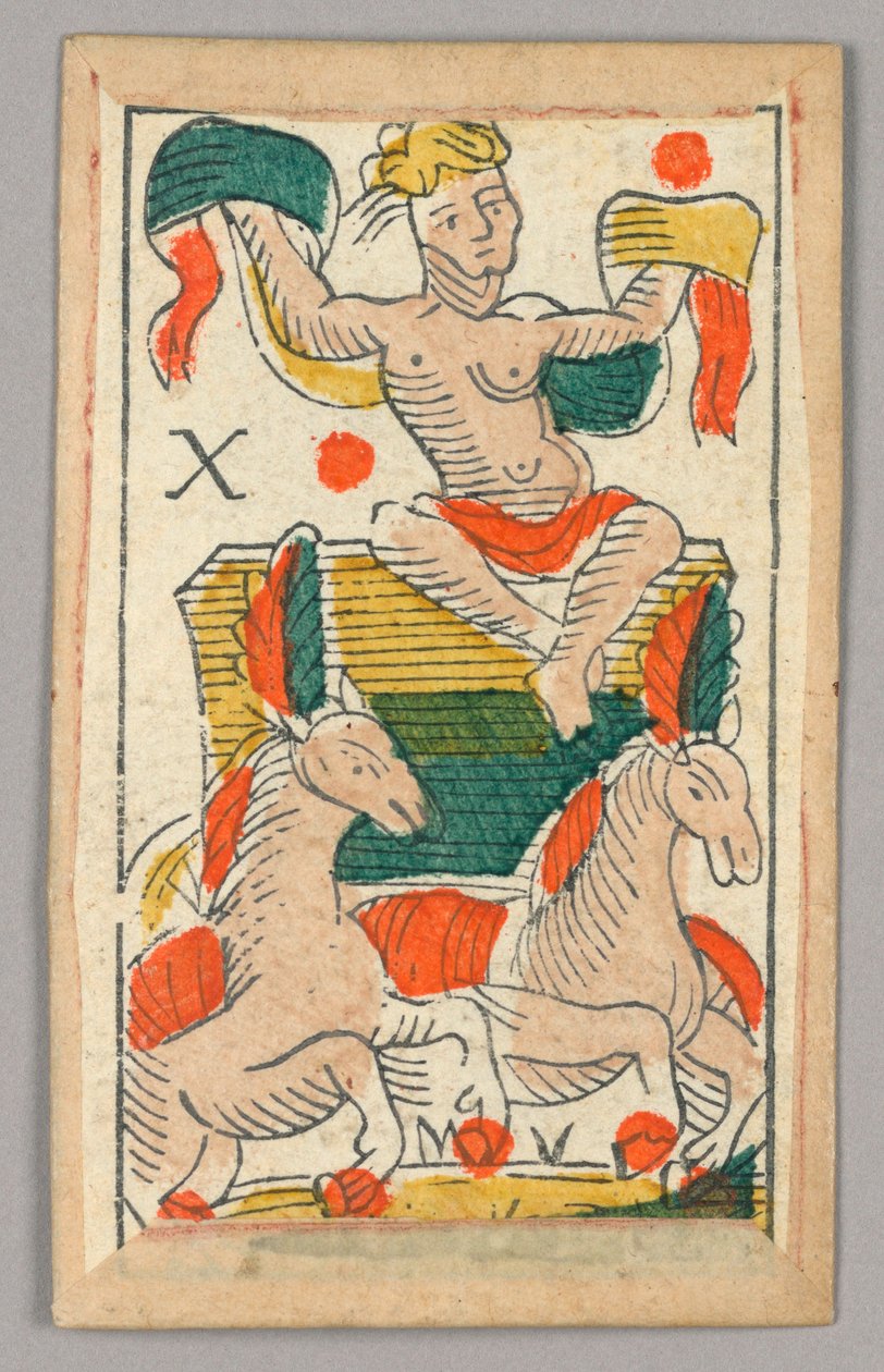 بطاقة لعب Minchiate (Tarot) بواسطة فنان غير معروف