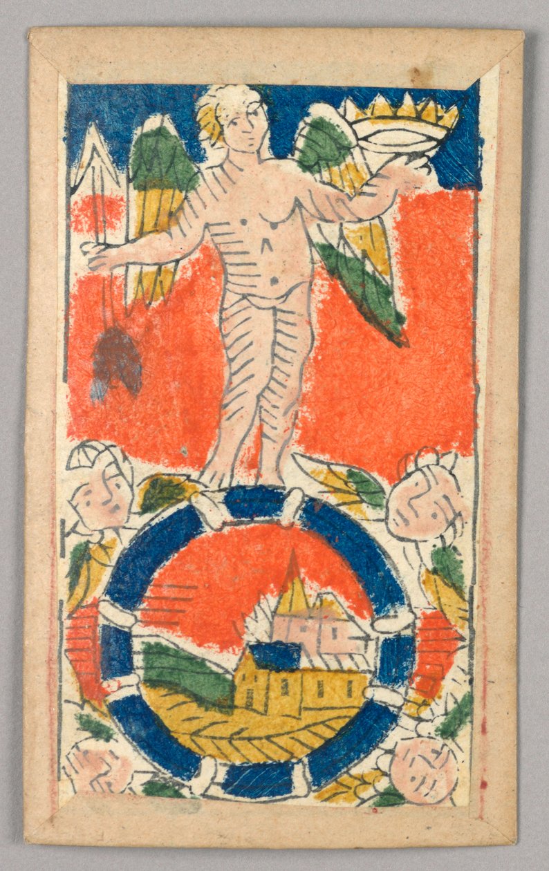 بطاقة لعب Minchiate (Tarot) بواسطة فنان غير معروف