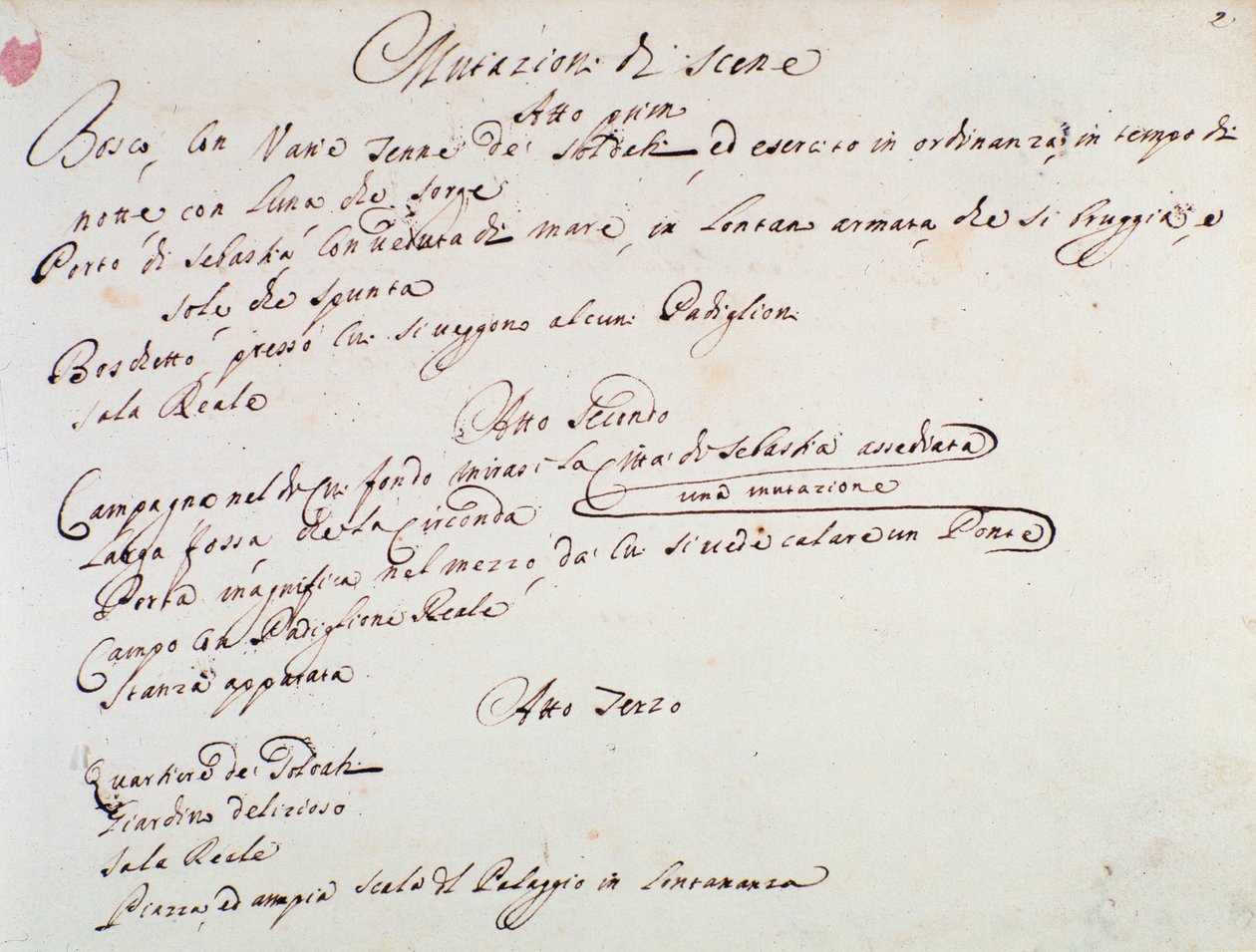 ملاحظات على انطلاق أوبرا ميثريدات لجوزيبي ألدروفانديني (1706) بواسطة فنان غير معروف
