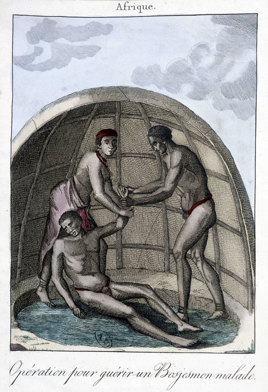 Operation to cure a Bojesmen - engraving بواسطة فنان غير معروف