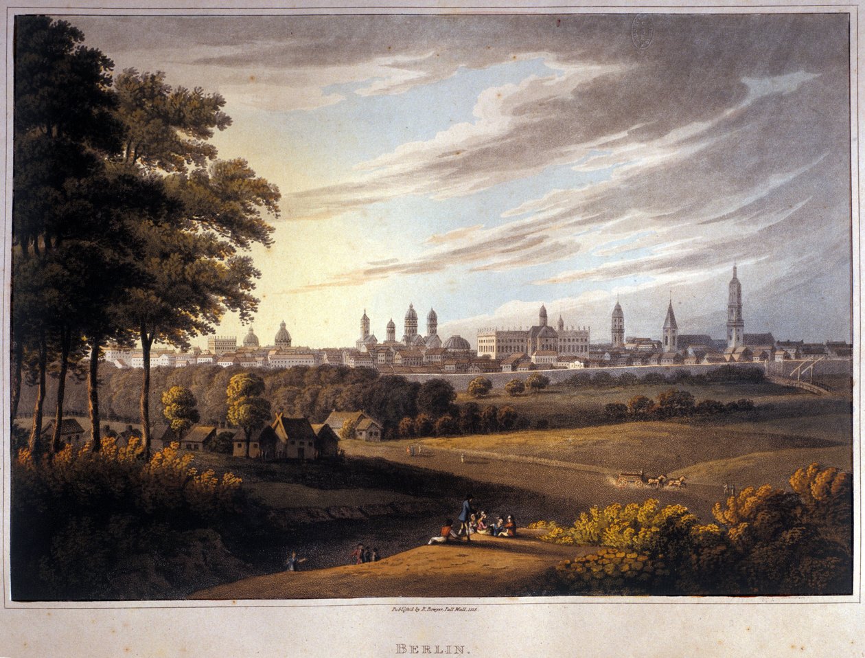 نظرة عامة على مدينة برلين في ألمانيا. 1814 بواسطة فنان غير معروف