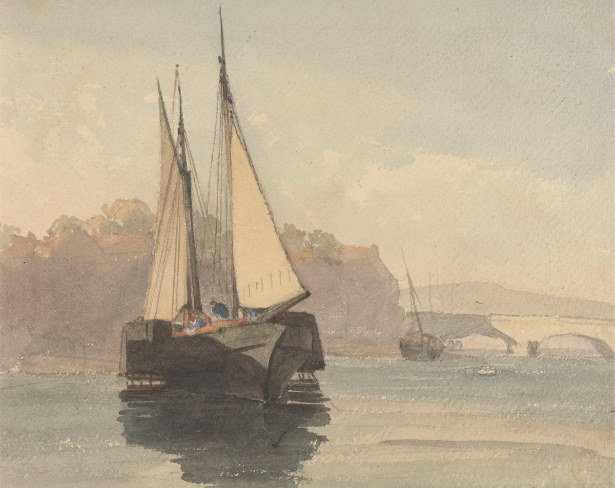 Paddle Steamer بالقرب من Weymouth بواسطة فنان غير معروف
