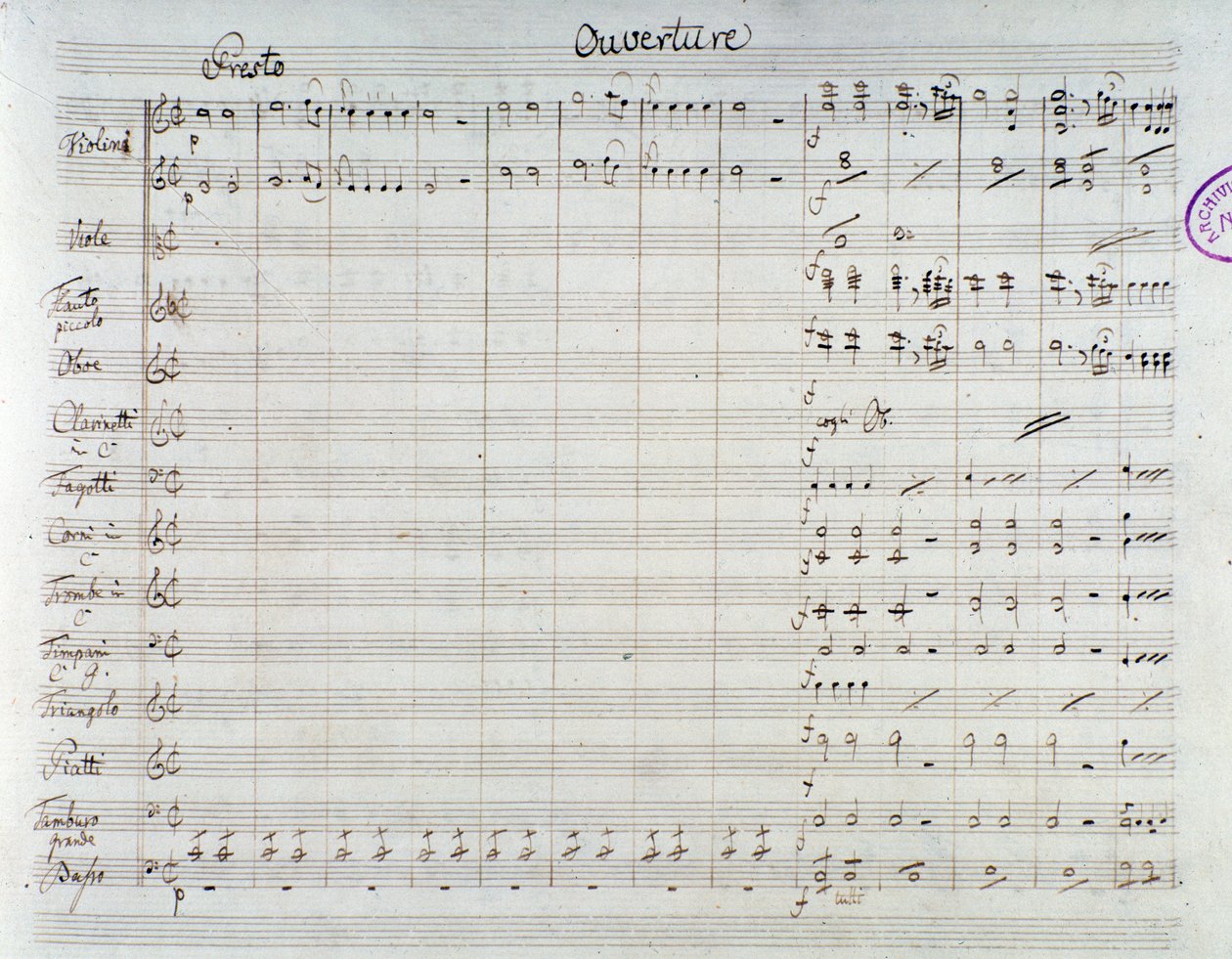 صفحة من ورقة الموسيقى لـ Die Entfuhrung aus dem Serail ، أوبرا موزارت ، نسخة Lichtenthal (1838) بواسطة فنان غير معروف