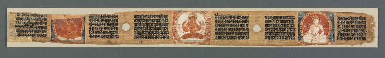 كمال الحكمة في ثمانية آلاف سطر: Ashtasahasrika Prajnaparamita: ورقة مزخرفة (وجه) بواسطة فنان غير معروف