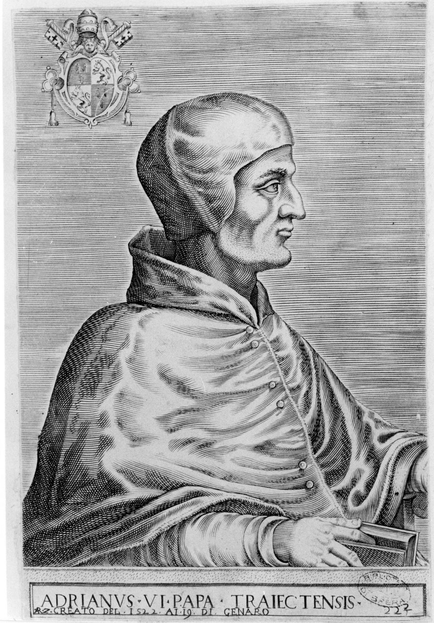 البابا أدريان السادس (1459-1523). بواسطة فنان غير معروف