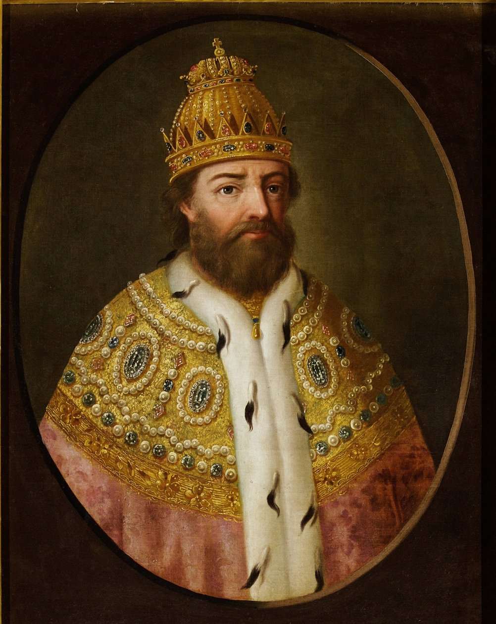 "" بورتريه دي بوريس غودونوف (غودونوف) (الآية 1551-1605) ، القيصر دي روسي "" لوحة زيتية على قماش في أوائل القرن الثامن عشر. المتحف: متحف تاريخ الدولة ، موسكو بواسطة فنان غير معروف