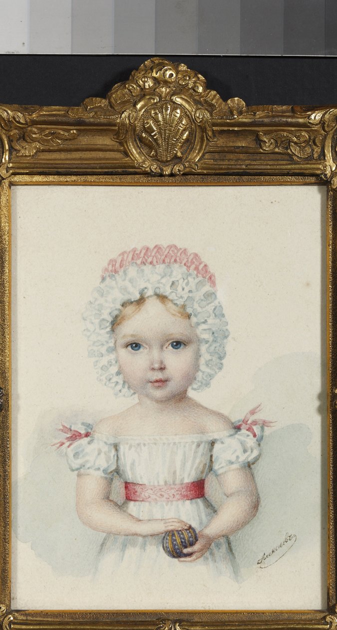 "" صورة للدوقة الكبرى ماريا نيكولاييفنا (1819-1876) ابنة القيصر نيكولاس الأول من روسيا "(دوقة روسيا الكبرى ماريا نيكولاييفنا (1819-1876)) لوحة مائية من سنوات 1820 مجموعة خاصة بواسطة فنان غير معروف