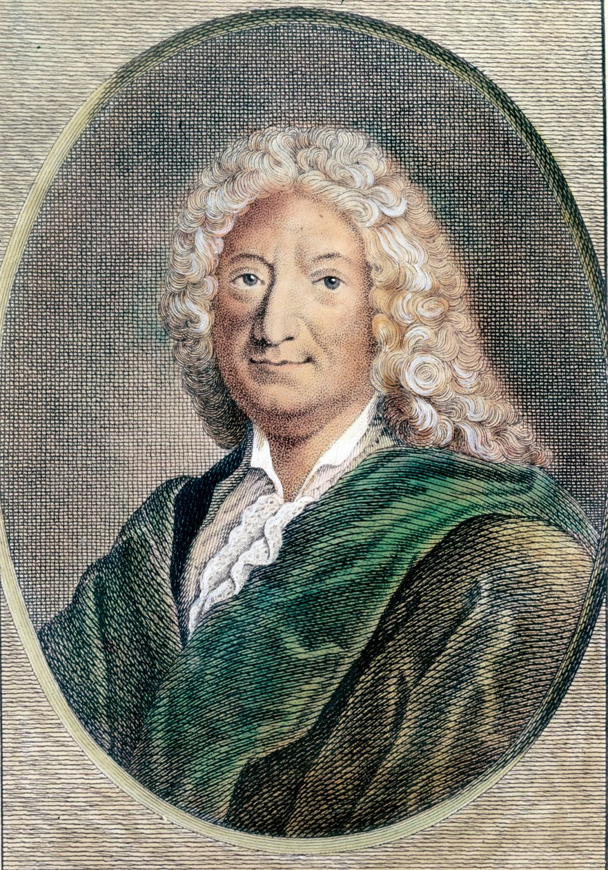 صورة لألان رينيه ليساج (آلان رينيه لو سيج) (1668-1747) ، كاتب فرنسي. نقش القرن الثامن عشر. مجموعة خاصة بواسطة فنان غير معروف