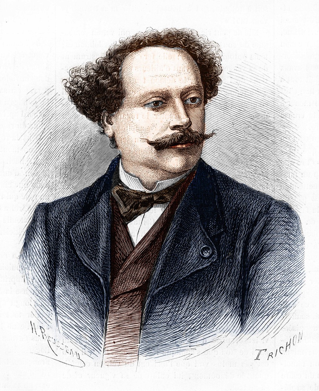 بورتريه الكسندر دوما الابن (1824-1895) ، كاتب فرنسي. بواسطة فنان غير معروف