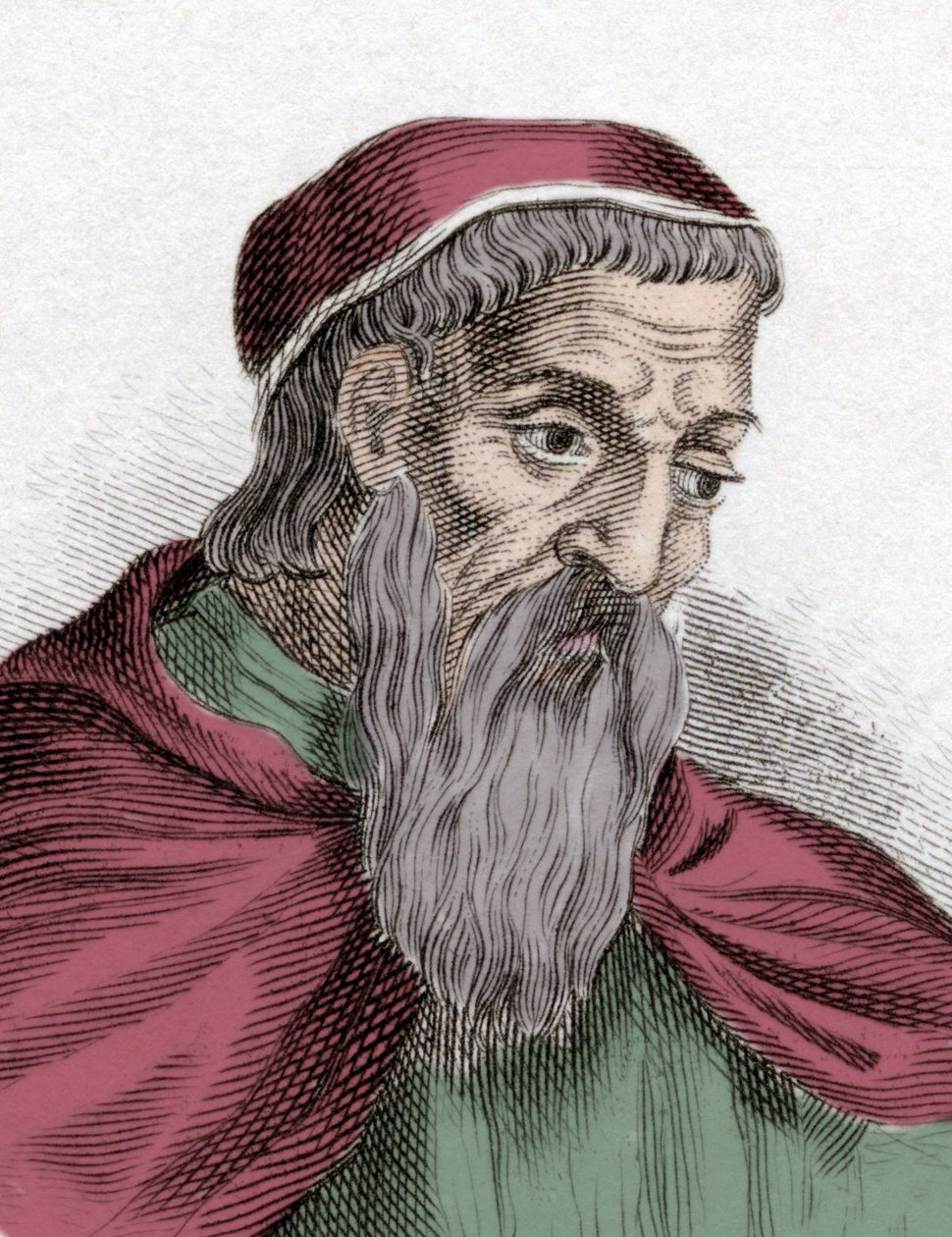 صورة لأميريجو فسبوتشي (1454-1512) ، متصفح ومستكشف إيطالي. نقش القرن التاسع عشر. بواسطة فنان غير معروف