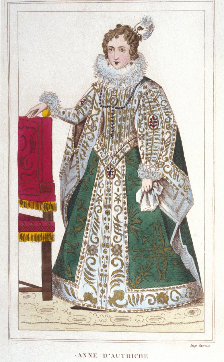 صورة آن النمسا (1601-1666) نقش عام 1830 بواسطة فنان غير معروف