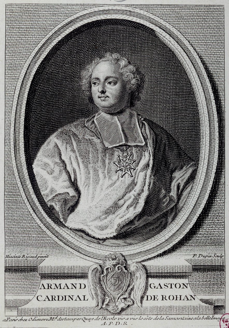 صورة لأرماند غاستون ماكسيميليان ، الكاردينال دي روهان (1674-1749) نقش القرن الثامن عشر في باريس ، متحف كارنافاليت بواسطة فنان غير معروف