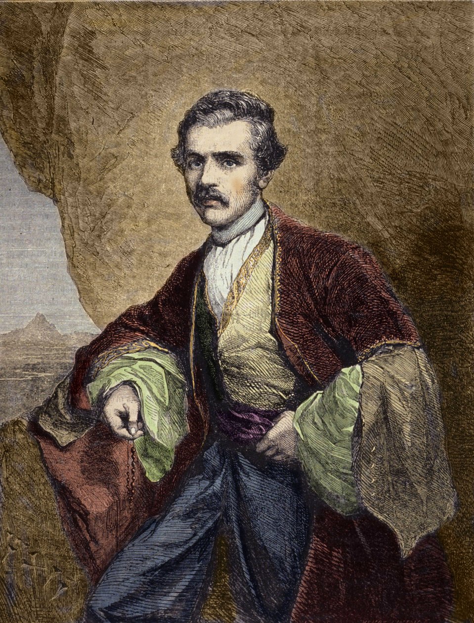 صورة لأوستن هنري لايارد (1817-1894) ، مسافر إنجليزي وعالم آثار. بواسطة فنان غير معروف