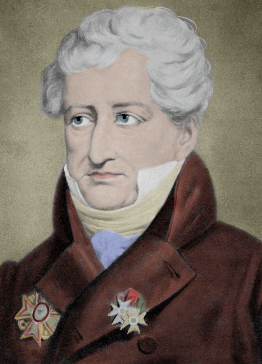 صورة للبارون جورج كوفييه (1769-1832) ، عالم الطبيعة الفرنسي. بواسطة فنان غير معروف