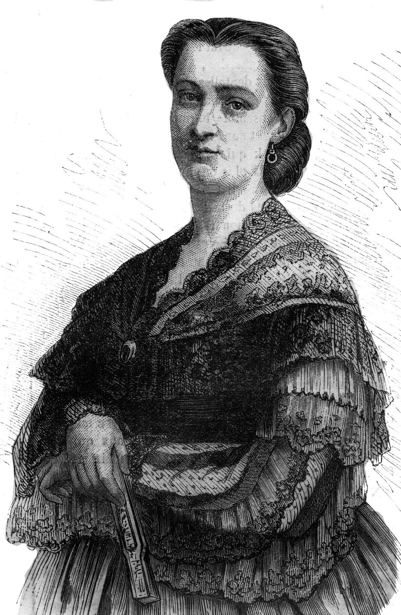 صورة لكارلوتا باتي (1835-1889) شقيقة مغنية غنائية لأديلينا باتي. بواسطة فنان غير معروف