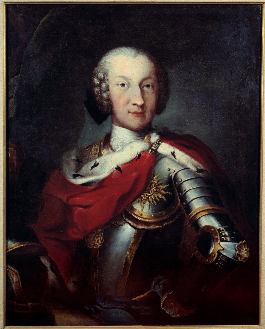 صورة لتشارلز إيمانويل الثالث (1701-1773) دوق سافوي ، ملك سردينيا ، السيد الكبير في لوحة Annunciade Anonymous. القرن الثامن عشر في باريس ، متحف جوقة الشرف بواسطة فنان غير معروف