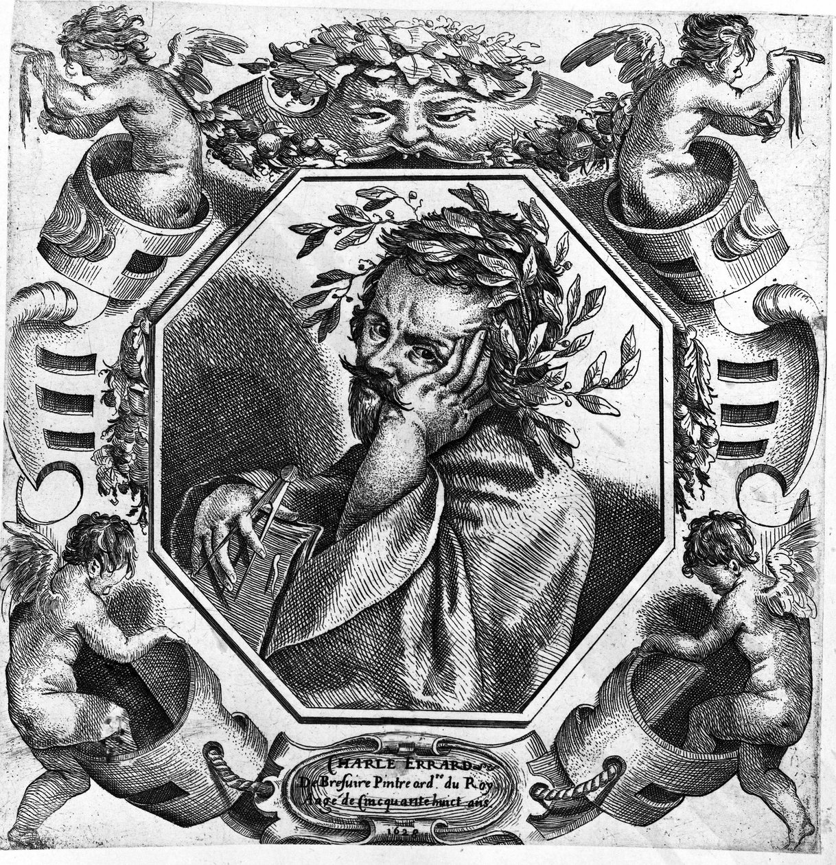 صورة تشارلز إيرارد (1606-1689) ، رسام فرنسي ورسام ومهندس معماري بواسطة فنان غير معروف