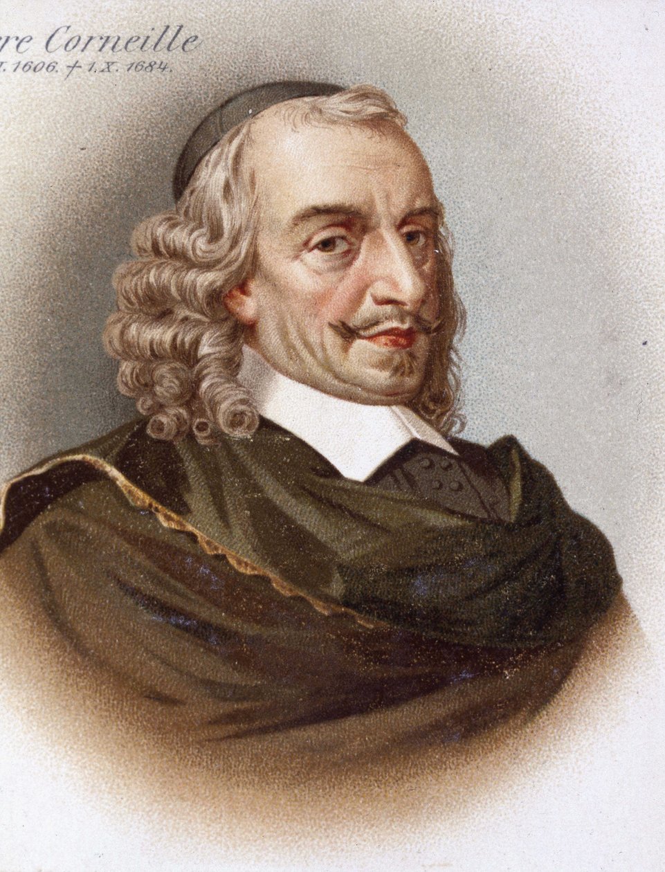 صورة لكورنيل (1606 - 1684). الطباعة الحجرية الملونة في القرن التاسع عشر. بواسطة فنان غير معروف