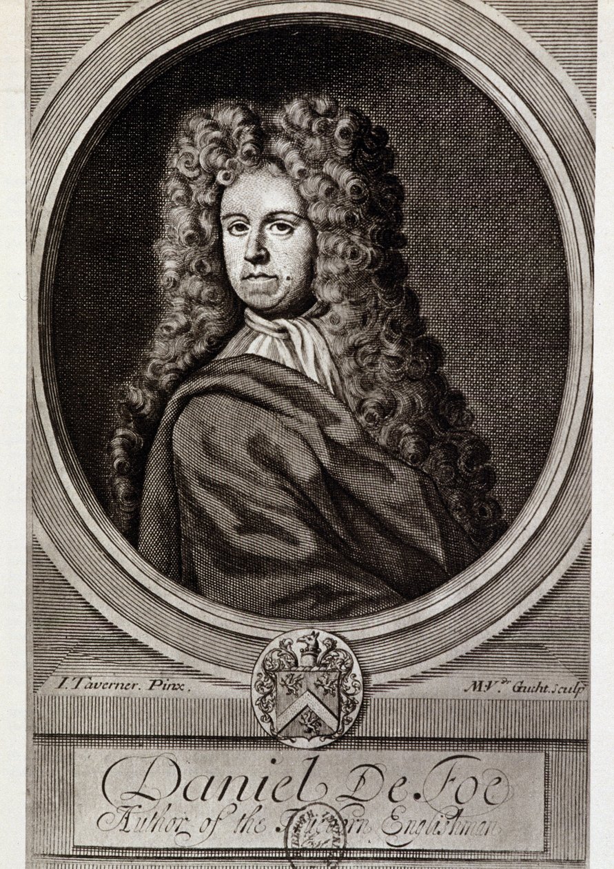 صورة لدانيال دي فو أو ديفو (1660 - 1731) بواسطة فنان غير معروف