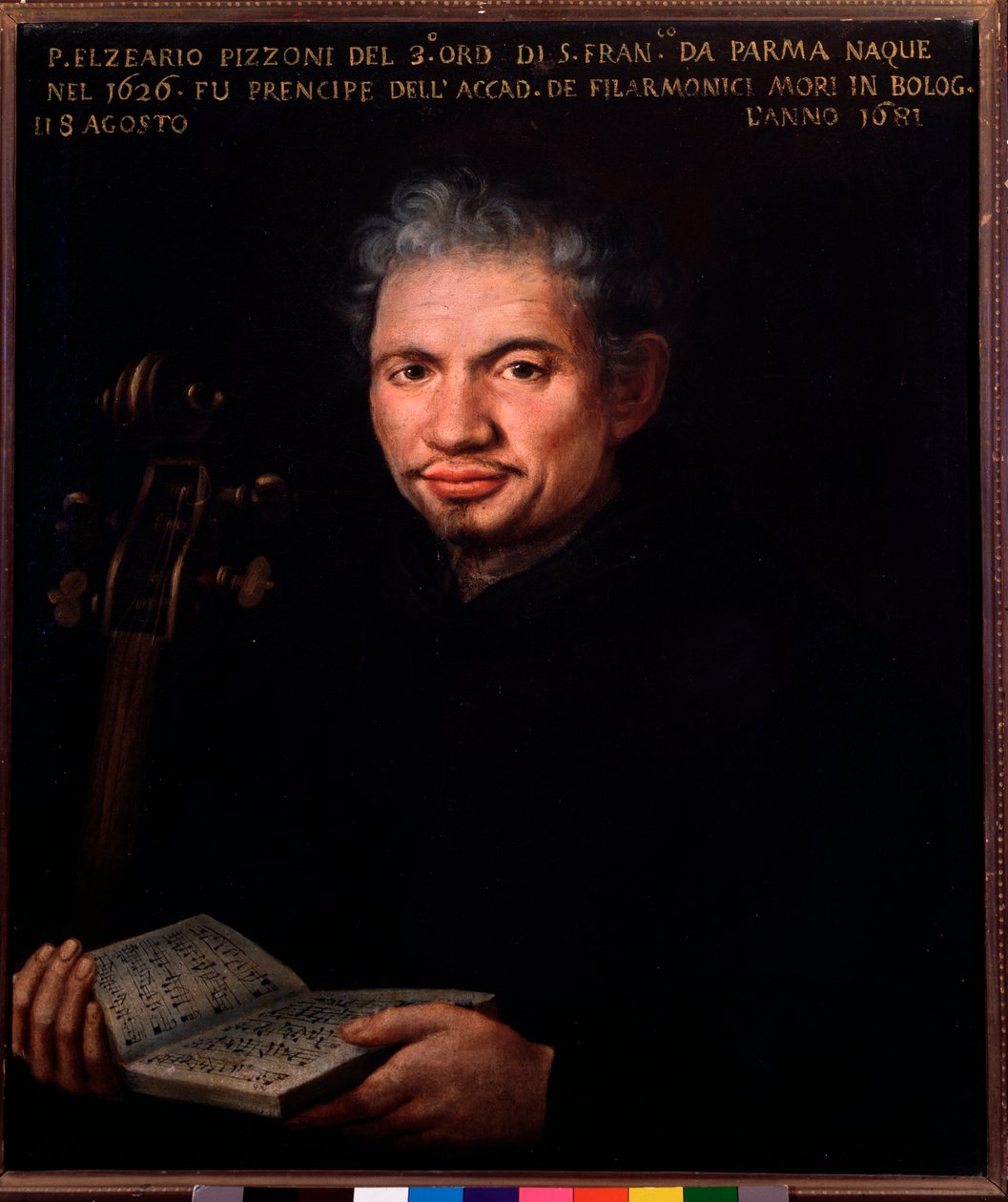 صورة من Elzeario Pizzoni (1626-1681) الملحن الإيطالي لوحة Anonymous. القرن الثامن عشر بولونيا ، متحف سيفيكو الموسيقي بواسطة فنان غير معروف