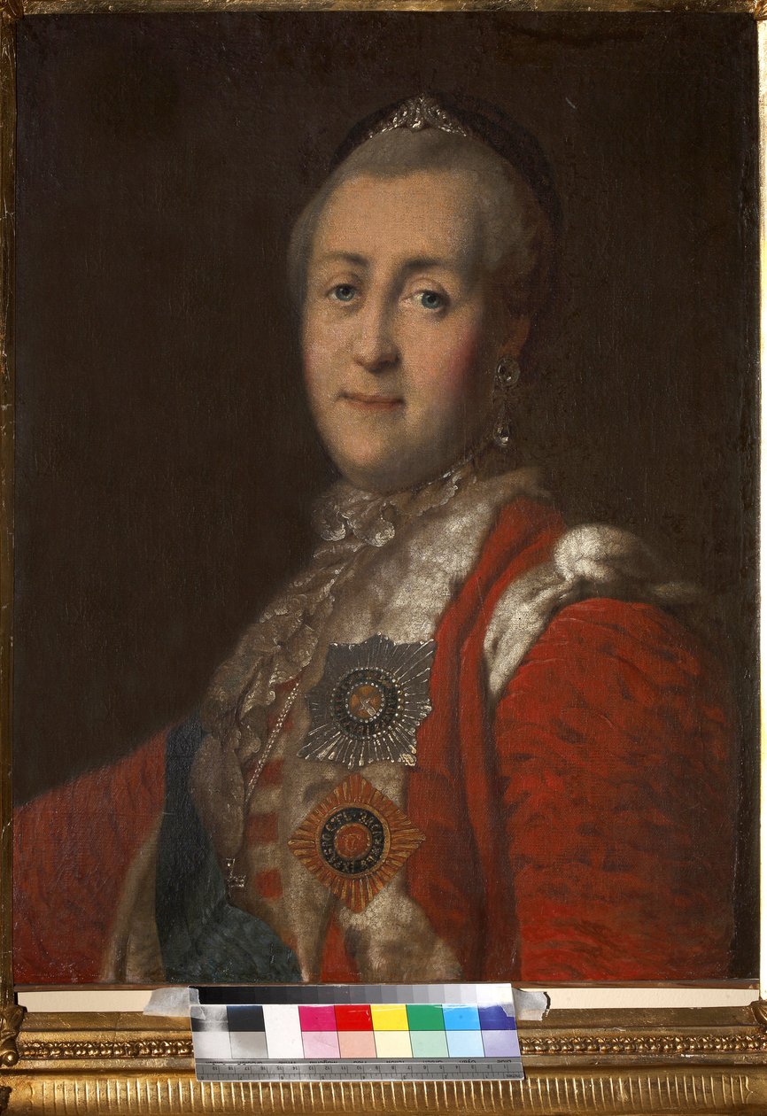 صورة الإمبراطورة كاثرين الثانية (1729-1796) ، مجهول. زيت على قماش ، النصف الثاني من القرن الثامن عشر ، متحف الدولة AS بوشكين ، موسكو بواسطة فنان غير معروف