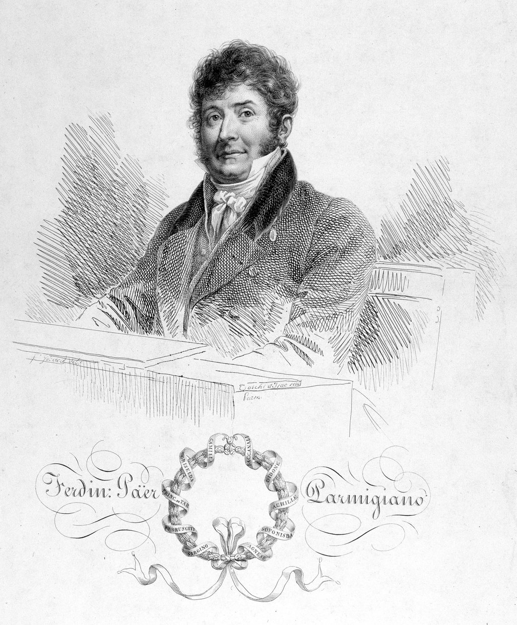 صورة لفرديناندو باير (1771-1839). كان سيد كنيسة نابليون الأول ثم مدير أوبرا كوميك. بواسطة فنان غير معروف