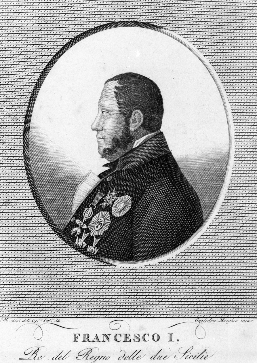صورة لفرنسوا الأول (1777-1830) ، ملك الصقليتين. بواسطة فنان غير معروف