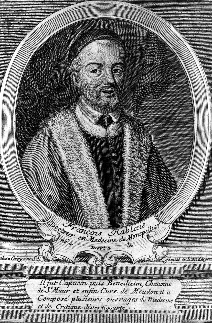 بورتريه فرانسوا رابليه (1495-1553) ، كاتب فرنسي. بواسطة فنان غير معروف