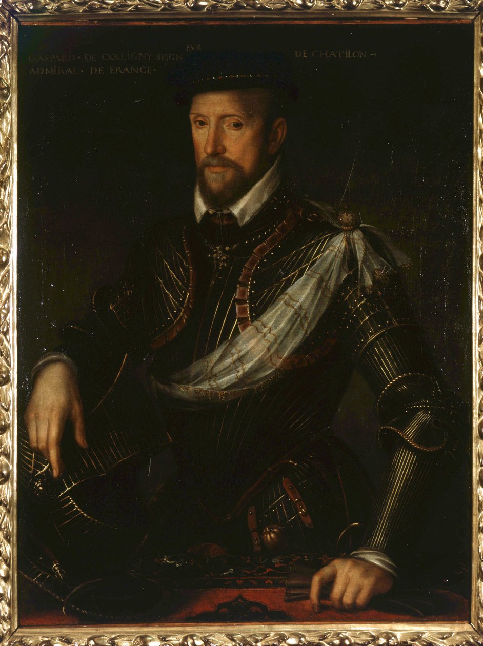 Portrait of Gaspard de Coligny (1519-1572), Admiral of France. Anonymous painting 16th century بواسطة فنان غير معروف