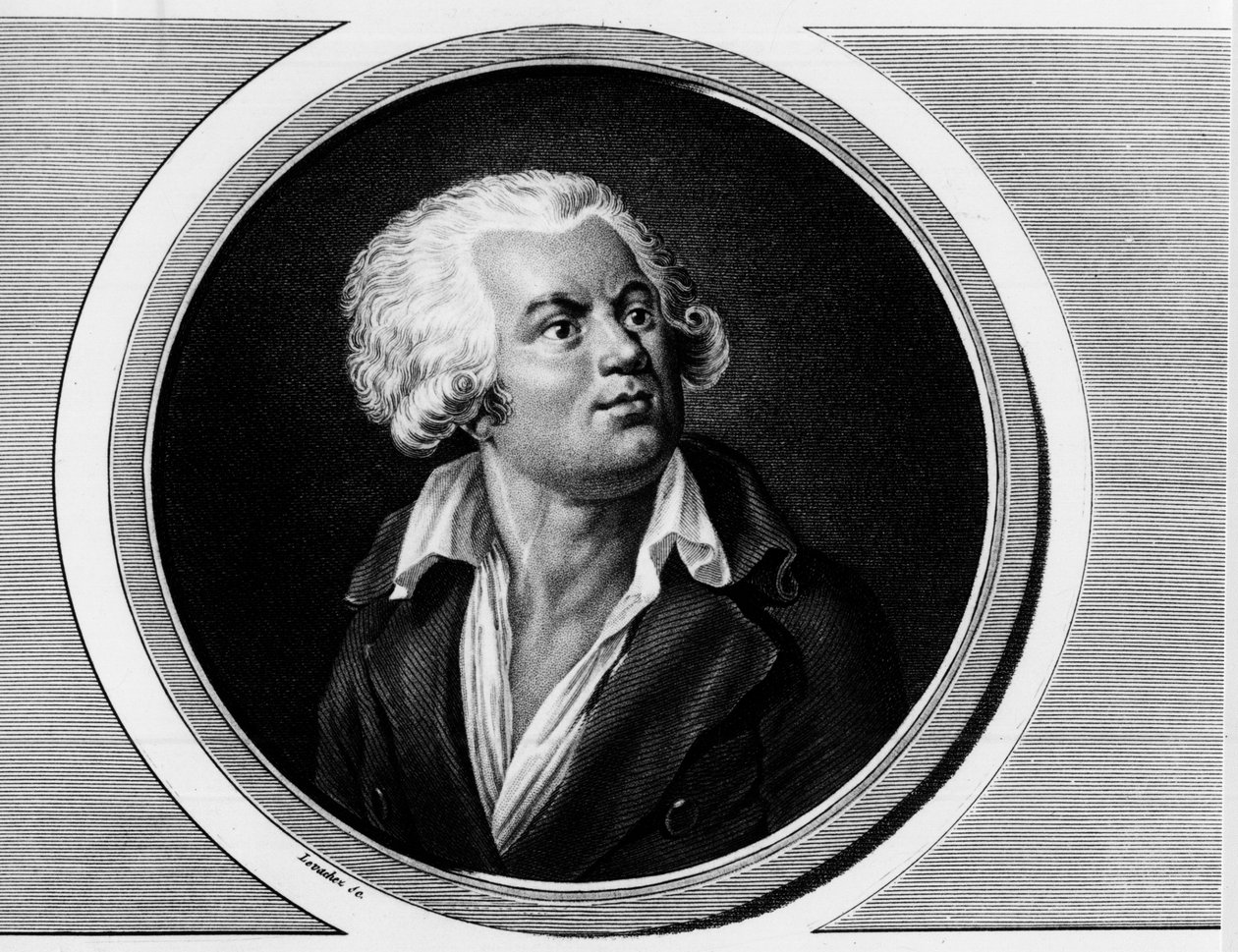 صورة لجورج جاك دانتون ، محامٍ تقليدي (1759-1794). نقش في "" مجموعة كاملة من اللوحات التاريخية للثورة الفرنسية ، في ثلاثة مجلدات. "" 1804. بواسطة فنان غير معروف