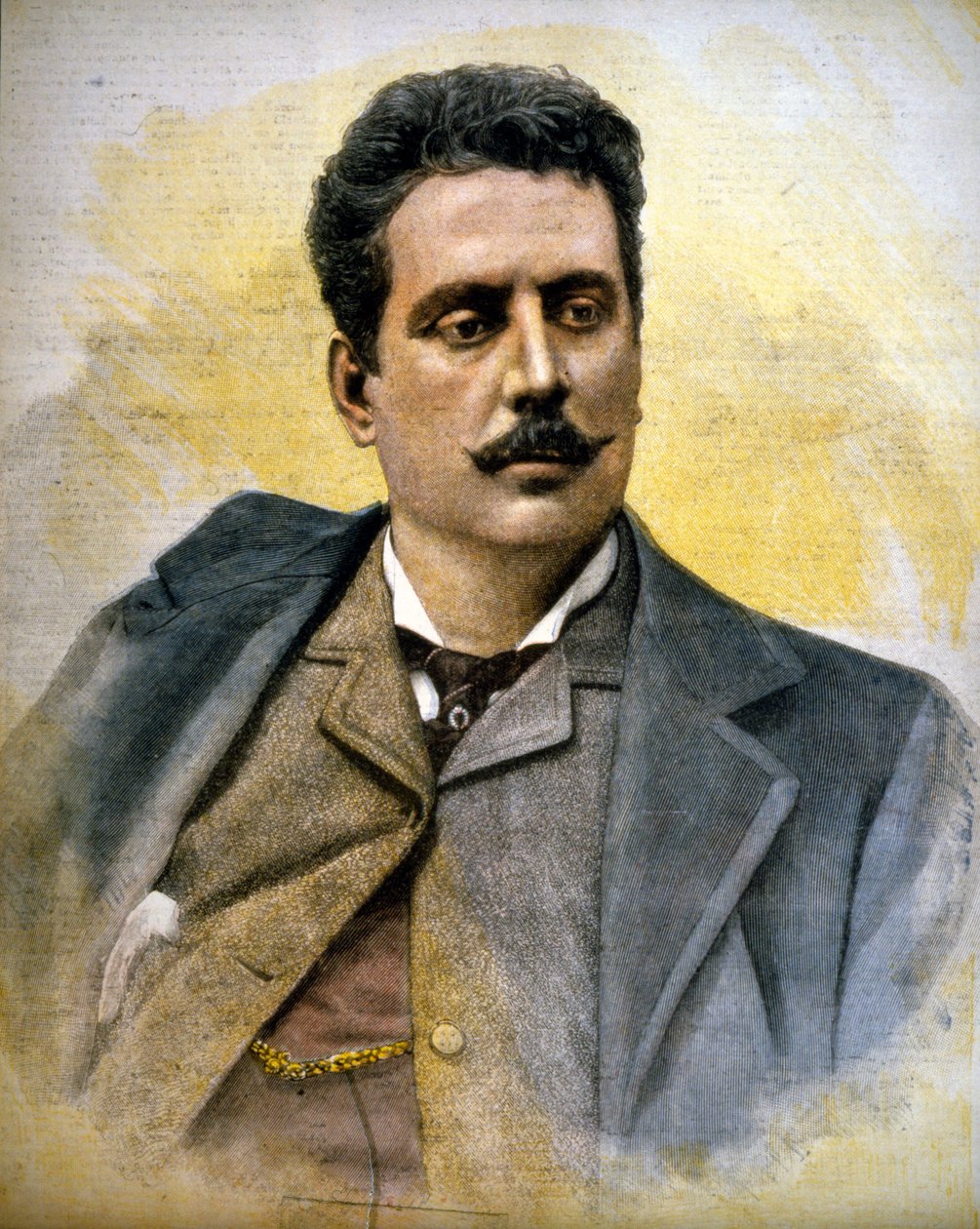 صورة لجياكومو بوتشيني (1858-1924) ، الملحن الإيطالي. بواسطة فنان غير معروف