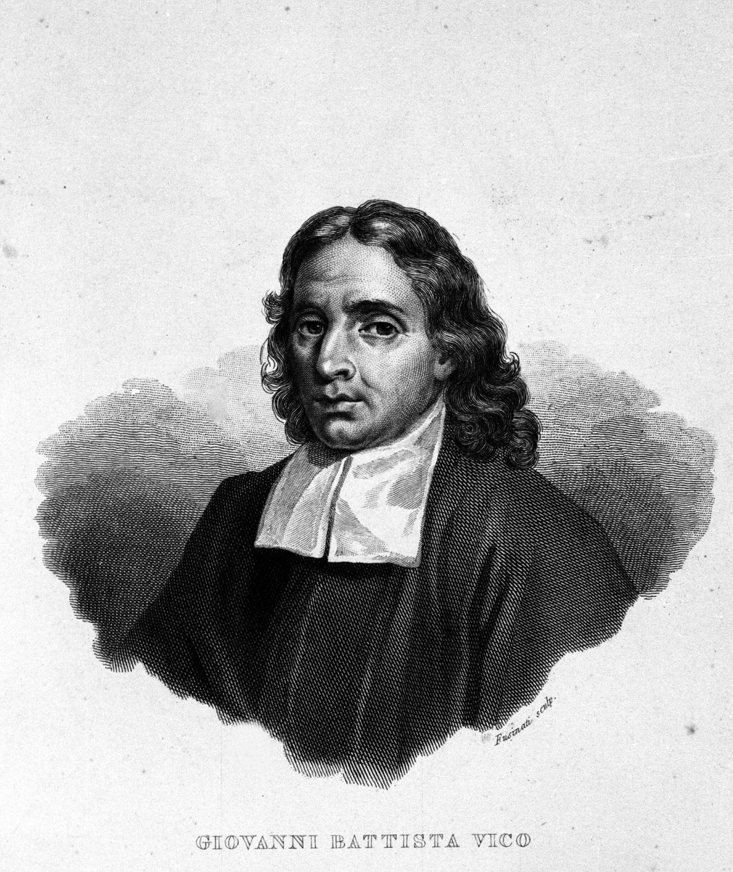 صورة جيامباتيستا فيكو (1668-1744) ، مؤرخ وفقيه وفيلسوف إيطاليا. يُعرف أيضًا باسم جيوفاني أو جيان باتيستا أو جان بابتيست أو جان بابتيست. نقش القرن التاسع عشر بواسطة فنان غير معروف