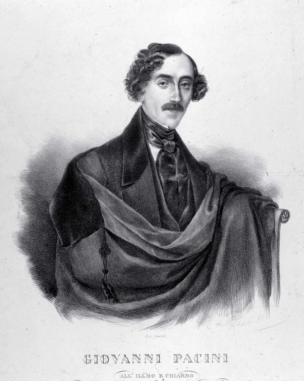 صورة جيوفاني باتشيني ، الملحن الإيطالي (1796-1867). بواسطة فنان غير معروف