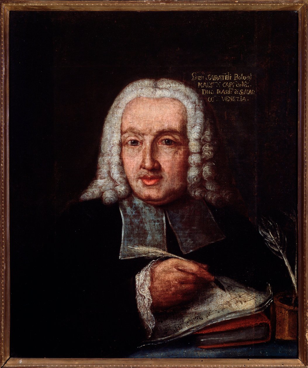 Portrait of Giuseppe Giacomo Saratelli (1714-1762) italian composer and organist Anonymous painting. 18th century. Bologna, civico Museo Museo بواسطة فنان غير معروف