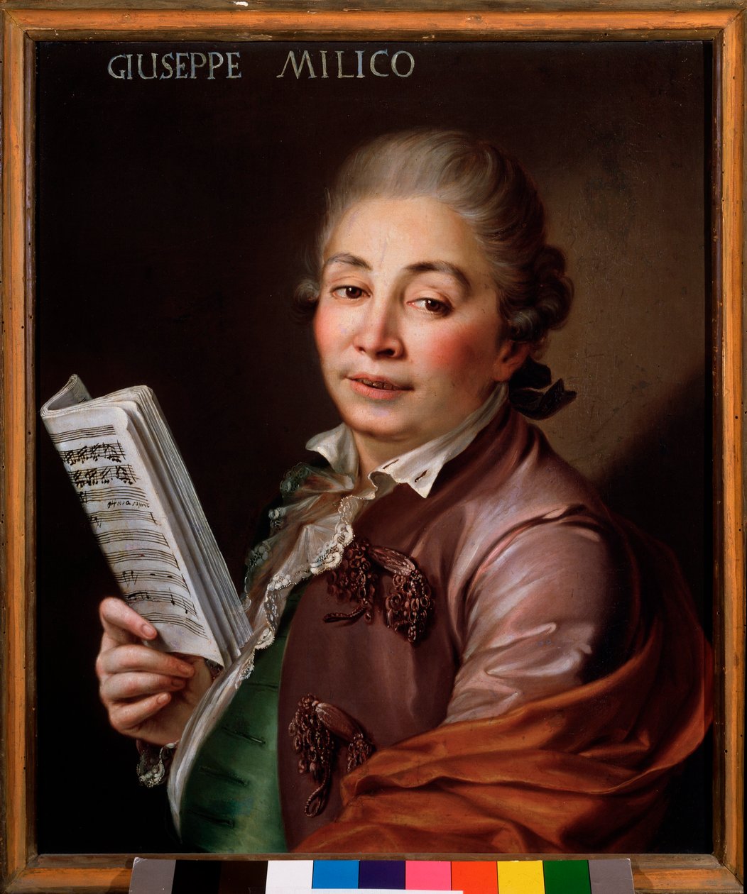 صورة جوزيبي ميليكو (1737-1802) لوحة كاستراتو الإيطالية مجهول. بولونيا من القرن الثامن عشر ، متحف موسيقي مدني بواسطة فنان غير معروف