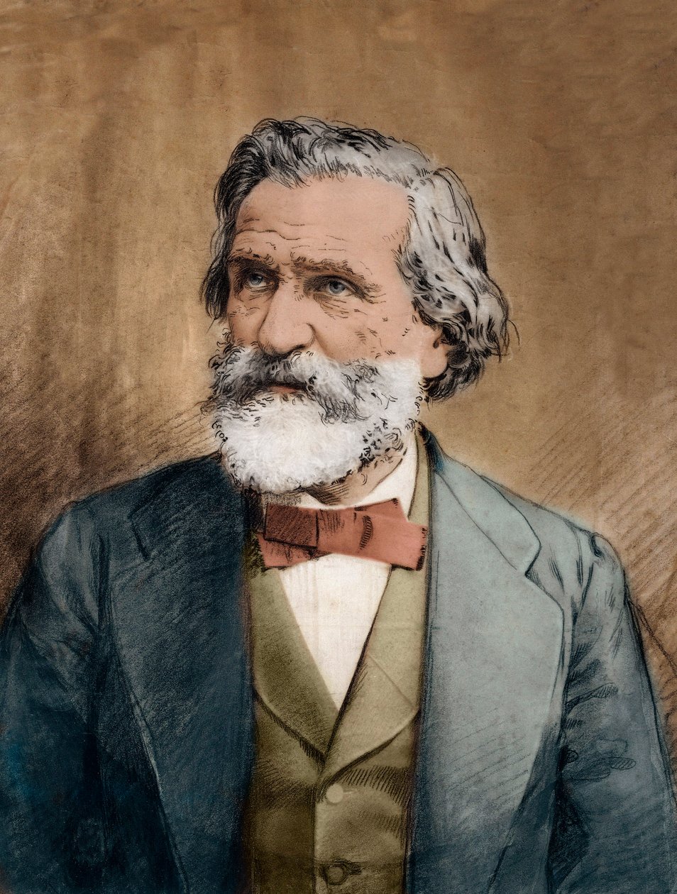 صورة جوزيبي فيردي - صورة الملحن الإيطالي جوزيبي فيردي (1813 - 1901) حوالي عام 1887 بواسطة فنان غير معروف