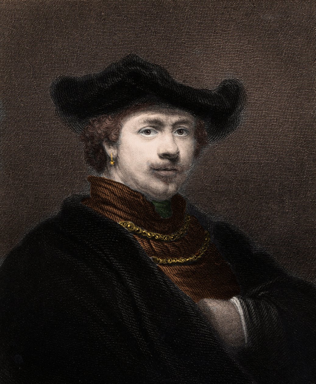 صورة هارمنزون فان راين رامبرانت (1606-1669) ، رسام هولندي - هارمنزون فان راين رامبرانت 1606-1669 - نقش - القرن التاسع عشر بواسطة فنان غير معروف